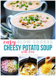 slow cooker cheesy potato soup