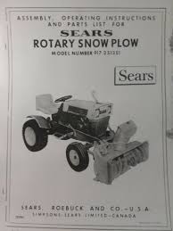 Sears 36 Snow Thrower Implement Garden