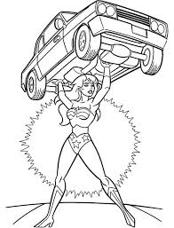 Wonder woman coloring page from wonder woman category. Wonder Woman Lifting A Car Coloring Page Free Printable Coloring Pages For Kids