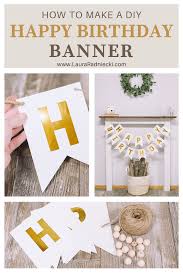 diy happy birthday banner with twine