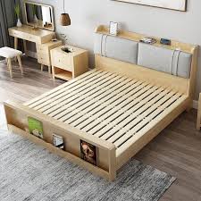 Free Solid Wood Bed Double