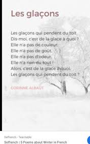 short poem on nature in french