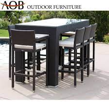 rattan high table on up to 67