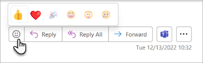 reactions in microsoft outlook