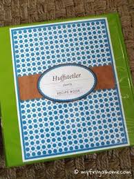 printable family recipe book