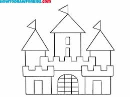 25 easy castle drawing ideas how to