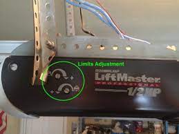 chamberlain liftmaster travel limit and