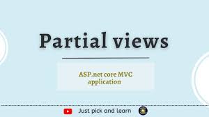 partial views in asp net core mvc 6 0