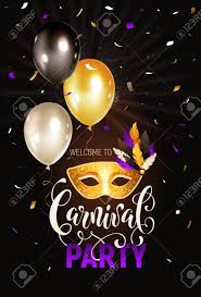 Festive Masqeurade Party Invitation Template Bright Carnival