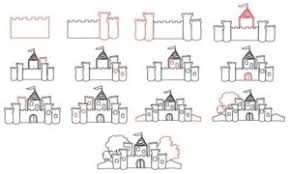 to draw castle step by step tutorial