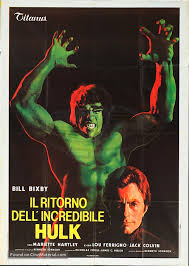 When the two superheroes stop feuding long enough to breathe, they are a team unmatched by any of their enemies. The Incredible Hulk Returns 1988 Italian Movie Poster
