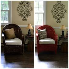 Paint Wicker Furniture With A Brush