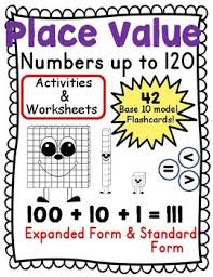 Place Value Numbers 1 120 Flashcards Activities Worksheets Expanded Form