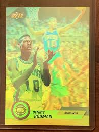 Dennis rodman card number 10. Mavin Dennis Rodman 92 93 Upper Deck Hologram Aw3 Detroit Pistons Psa 10