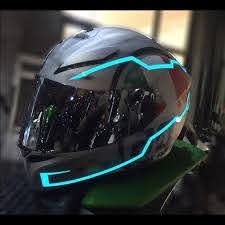 Motorcycle Helmet Led Light Safety Stripes Family Avenue