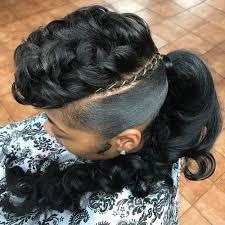 Combine your love for braids and ponytail hairstyles with these braided ponies. 30 Classy Black Ponytail Hairstyles