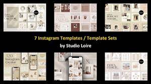 7 Instagram Templates / Template Sets by Studio Loire - YouTube