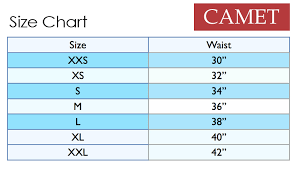 Camet Size Chart