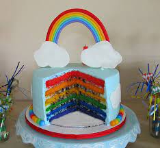 Love Sugar Kisses Rainbow Cake gambar png
