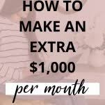 Even if you sold four courses @297 each you could make $1000 in a month. 11 Ways To Make An Extra 1 000 Per Month Erin Gobler