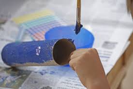 paint cardboard with when doing crafts