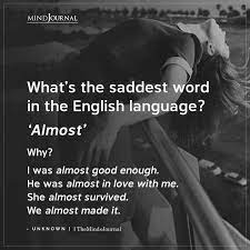 what s the saddest word in the english