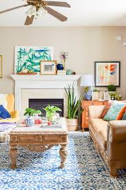 colorful cozy family room fall tour
