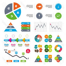 Photostock Vector Data Pie Chart And Graphs Fishing Icons