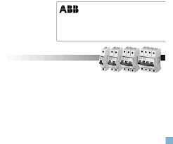 Abb Miniature Circuit Breakers Catalog