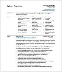 Pastry Chef Resume Hotel And Restaurant Management Being