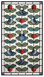 Contemporary Stained Glass Door Panels