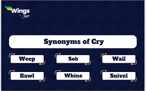 9 synonyms of cry meaning exles
