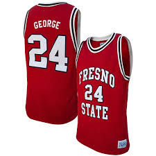 Goes for 28 points, clips advance. Men S Original Retro Brand Paul George Red Fresno State Bulldogs Alumni Basketball Jersey