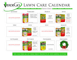Lawn Care Calendar Verdego