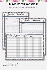 Printable Planner Pages Gallery Habit Tracker Printable Goal