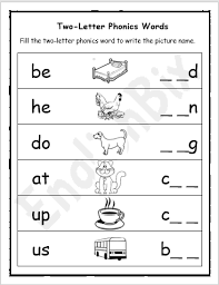 two letter phonics sounds worksheet