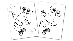 Desenho de camarao para colorir. Free Printable Lobster Coloring Page Simple Mom Project
