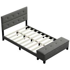 We did not find results for: Qualfurn Gray Upholstered Full Size Platform Bed With Storage Case Bwm199337e The Home Depot