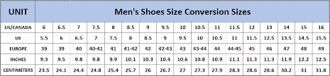 shoe size chart the ultimate guide for