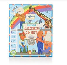 Details About Eeboo Construction Site Growth Chart 32 Stickers New In Keepsake Box