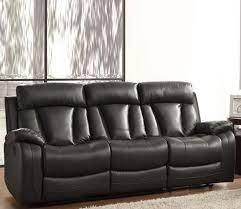 3 seater recliner sofa black