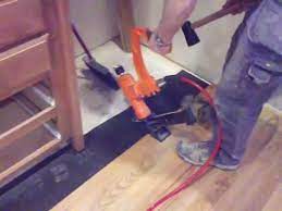how to install a hardwood floor around
