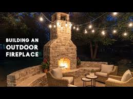 Outdoor Fireplace With Bench Seating W