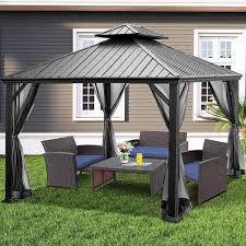 Grey Hardtop Gazebo