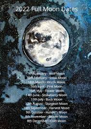 Full Moon Dates 2022 - Full Moon Calendar 2022 Digital Download — Drawn Together Art Collective -  Art Prints London