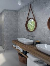 Concrete Grey Matt Pvc Shower Wall