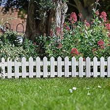 1 Pack Of 4 White Picket Fence Panels