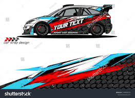 Rally Car Wrap Vector Designs Abstract Livery For Vehicle