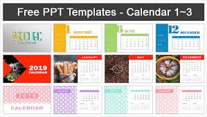 2019 Calendar Powerpoint Templates For Free
