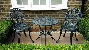Black Metal Patio Table And Chair Set